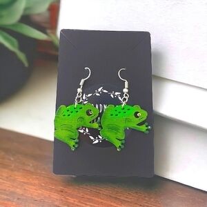 Handcrafted Toad Earrings